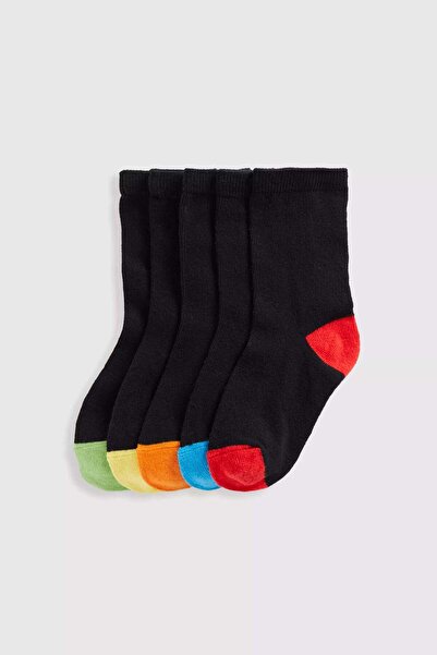 MOTHERCARE جوارب سوداء متعددة الألوان - عبوة من 5 قطع