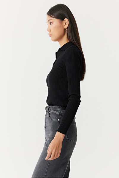 PAULMARK Γυναικείο πλεκτό πουλόβερ με λαιμό πόλο