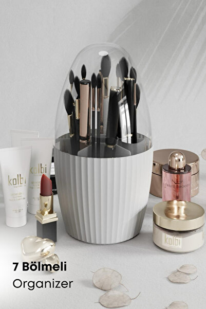 grimorlife Органайзер для косметики з 7 секціями, з місцем для зубних щіток, ...