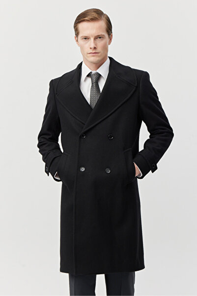 PAULMARK Ανδρικό παλτό διπλό πέτο