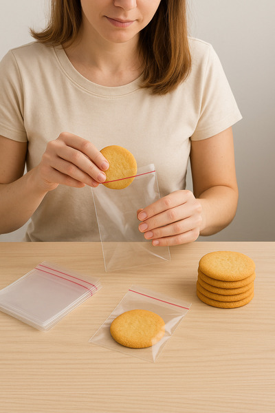 DİYA3 10X25 100Adet Yapışkanlı Jelatin Poşet Kurabiye Şeker Parti Baby Shower Doğum günü Hediyelik