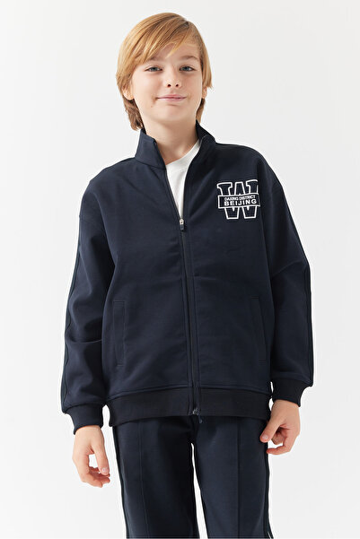 PAULMARK سويت شيرت مطبوع مفصل للأولاد