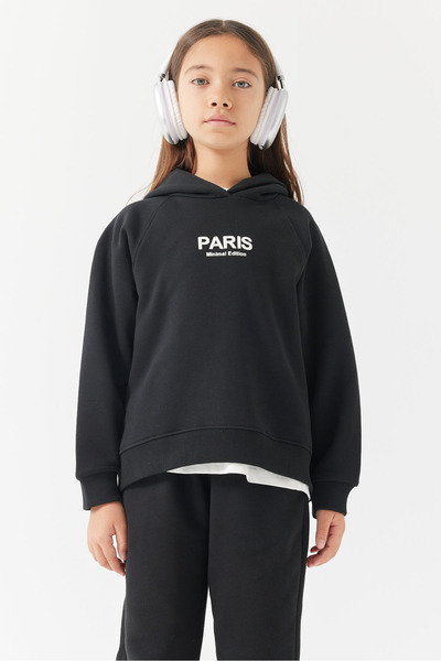 PAULMARK Φούτερ για κορίτσια με τύπωμα με κουκούλα