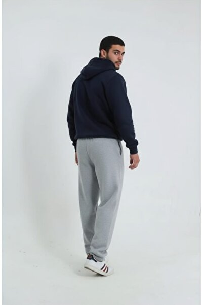 fh fashionhere Men's Oversized Three Thread Fleece-Lined Baggy Winter Gray Sweatpants