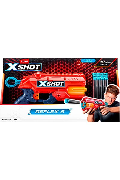 Zuru Pistol cu 12 proiectile XShot Xcel Reflex, Multicolor