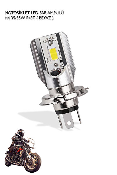 MOD10 MOTOSİKLET LED FAR AMPULÜ H4 35/35W P43T ( BEYAZ )