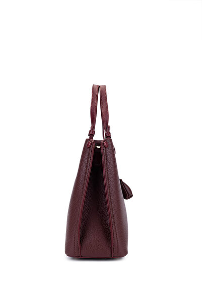 Tamer Tanca Women's Faux Leather Burgundy Shoulder Bag