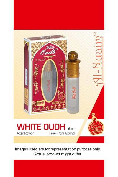 Al Nuaim Eco series White Oudh 6ml - Alcohol Free Attar Roll On (Concentrated Perfume Oil)