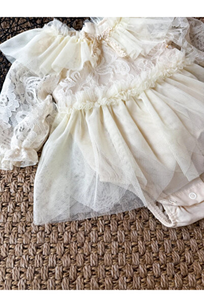 aysskids Cora Romper Tutu Special Day Long Sleeve Baby Girl Dress