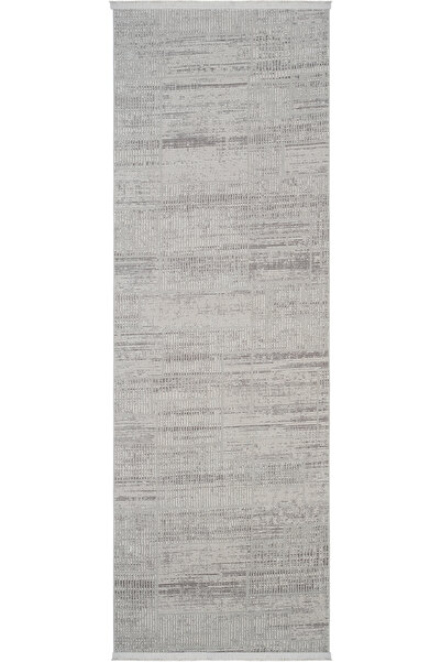 Cool Halı Lena Anthracite Gray Acrylic Long Carpet Soft Laser Cut Summer Entrance Doorway Hallway Corridor Carpet Runner