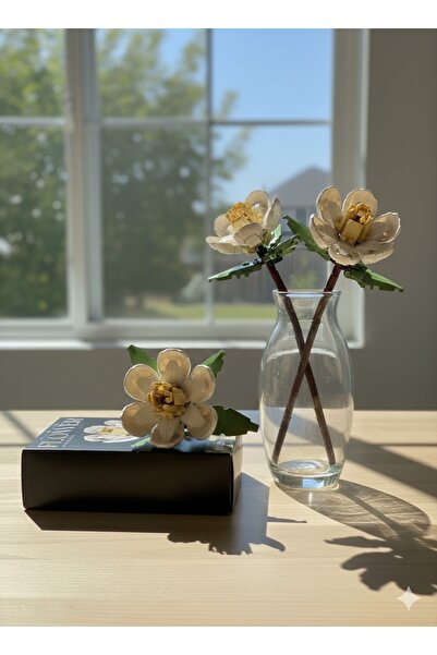 HEY GİDİ GİFT Botanical Mini Çicek Lego Seti - Dekoratif Çiçek Yapım Seti - Dekoratif Ev & Ofis Süsü | Hediyelik