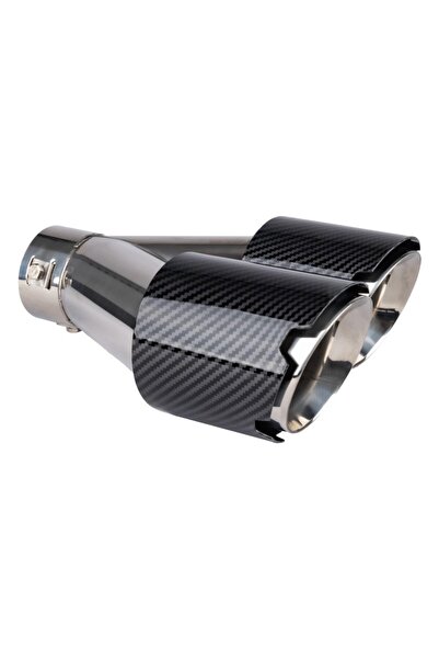 OEM Ornament toba esapament duo din oțel inoxidabil carbon AMIO-04070