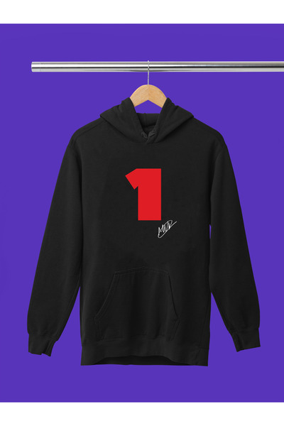 MAGORS Φούτερ F1 με κουκούλα με μακρύ μανίκι από βαμβάκι με στάμπα MAX VERSTAPPEN επένδυση fleece με 3 κλωστές