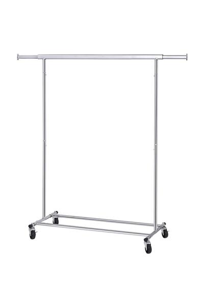 SONGMICS Mobile clothes rail with wheels, Songmics, adjustable, metal, silver...