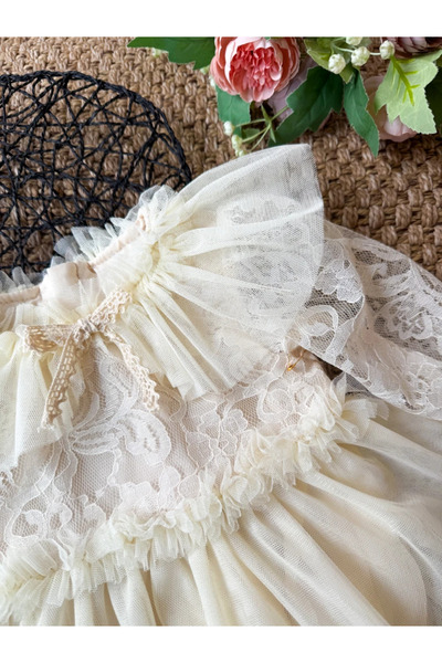 aysskids Cora Romper Tutu Special Day Long Sleeve Baby Girl Dress