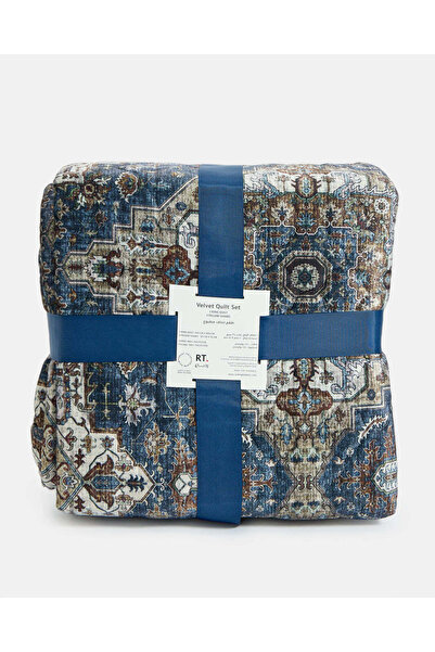 REDTAG Grey 3 Piece Velvet Quilt (King Size)