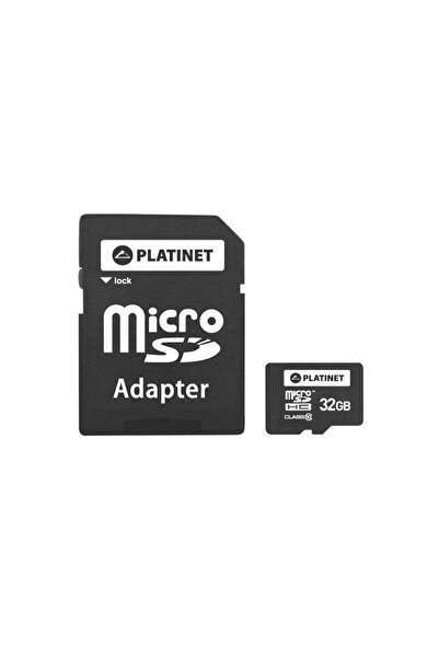 KlaussTech MicroSD Card 32GB Class 10 with Adapter, Platinet