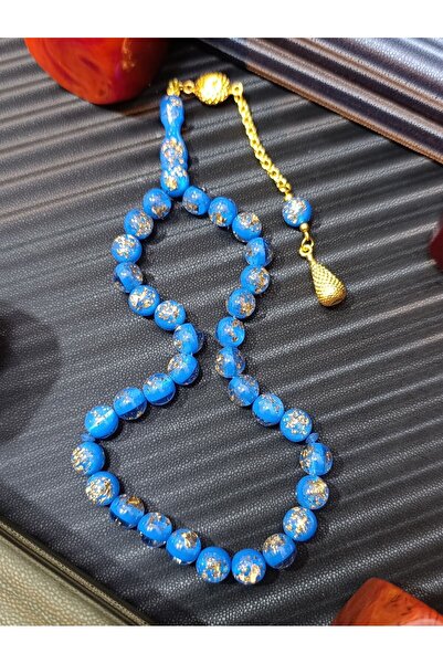 Anemore Collection Tasbih din chihlimbari pudrat cu folie de aur