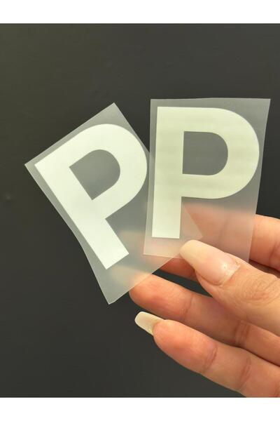 Gönülden Tasarım 2 bucăți de fier de călcat cu litere P, transfer prin termoc...