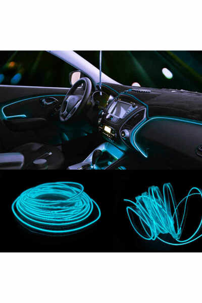 OEM Fir cu neon 2 metri 12V albastru deschis