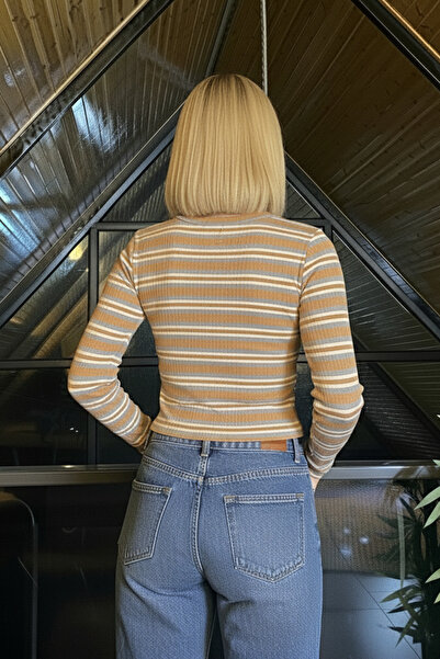 moddosa fashion Women's Long Sleeve Crew Neck Cotton Soft Textured Full-Fit Patterned Body Blouse