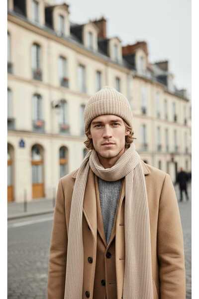 LAGRANZE Urban Wool Scarf Beanie Set Unisex