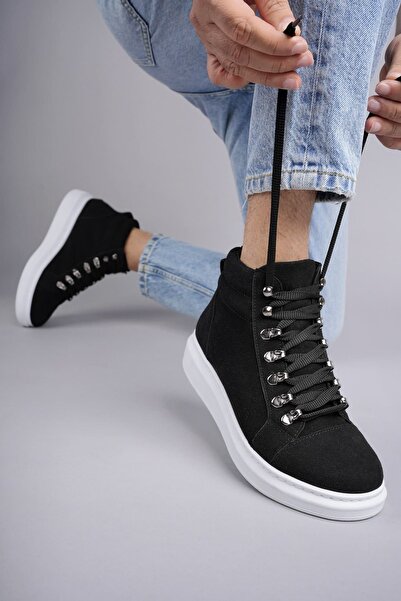 Lucy Shoes Slw206 Ottawa Lace-Up Suede Men's Casual Sports Boots Bt - Black