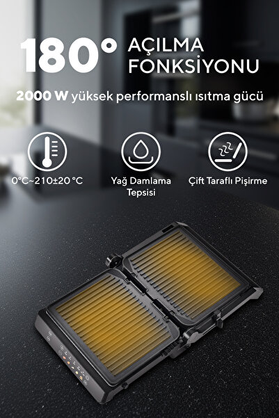 KUMTEL Dijital Tost ve Izgara Makinesi 2000 W TTM-10