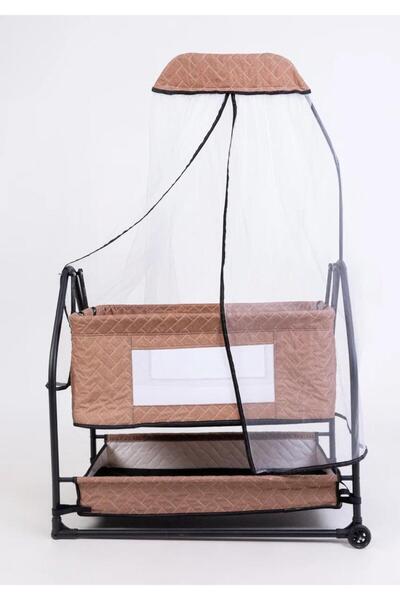 ÖYKÜ BEBEK DUNYASI Anne Yanı Sallanır Geniş Sepetli Cibinlikli Yatak Hediyeli...