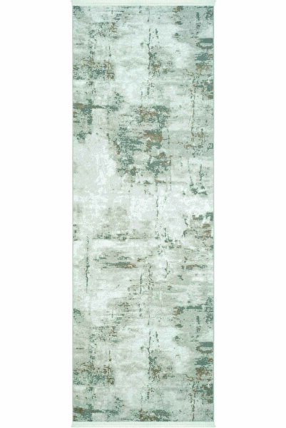 Cool Halı Lena Mink Gray Laser Cut Entrance Hallway Carpet Runner Acrylic Satin Look Modern Long Carpet