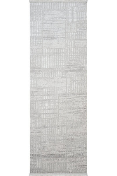 Cool Halı Lena Anthracite Gray Acrylic Long Carpet Soft Laser Cut Summer Entrance Doorway Hallway Corridor Carpet Runner