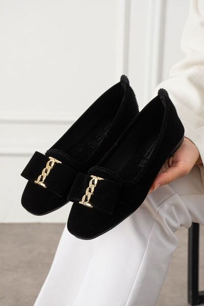 FUGA MODA Luvo Black Gold Buckled Velvet Textured Elegant Engagement Dowry Bag Guest House Bag