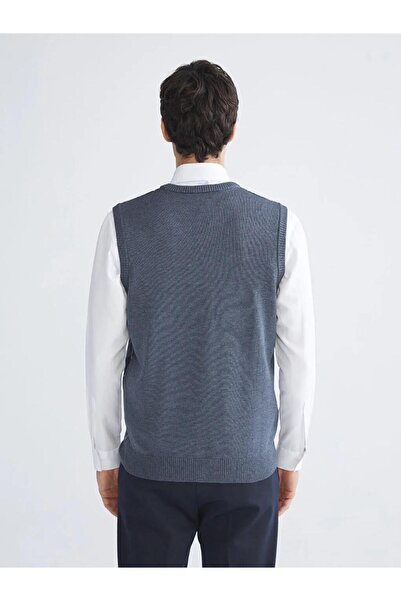 LC Waikiki Standard Mold V-Neck Men's Knitwear Sweater