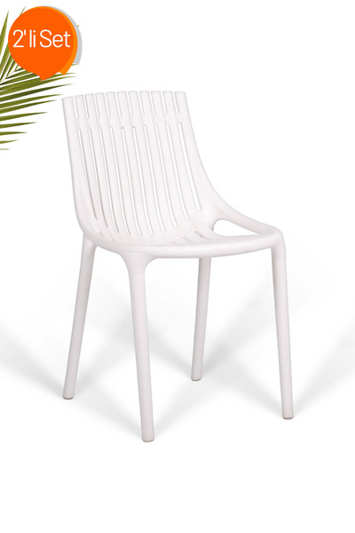 RETRO ART Monaco Kolsuz Plastik Sandalye 2’li Set