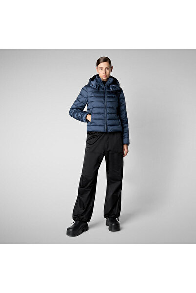 SAVE THE DUCK Kadın Kapüşonlu Mont Koyu Mavi - Liana