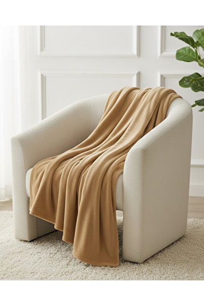 REDTAG Beige Flannel Blanket (Double Size)