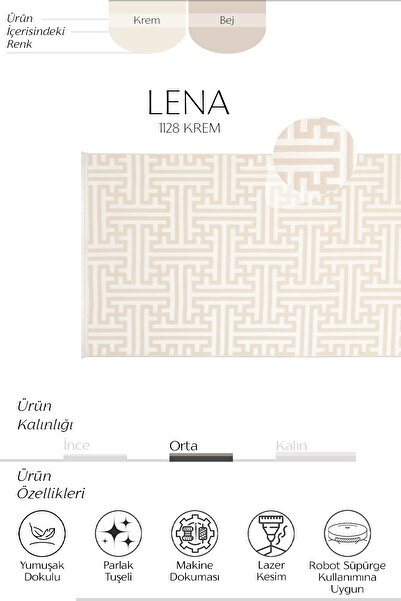 Cool Halı Lena Cream Beige Modern Geometric Embossed Acrylic Carpet Runner Laser Cut Long Hallway Corridor Carpet