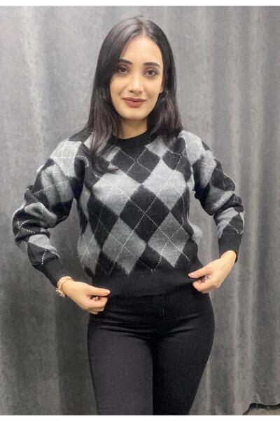 EGELİMODA Short Beard Knitwear Crop Sweater