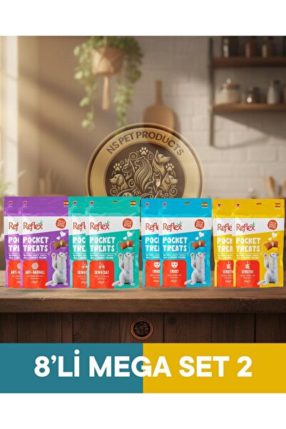 Reflex Pocket Treats 8'li Kedi Ödül Maması Seti 8x70g