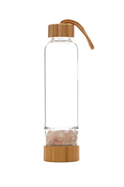 Zeynep Büyükbay Pink Quartz Cracked Stone Water Bottle 500 ml
