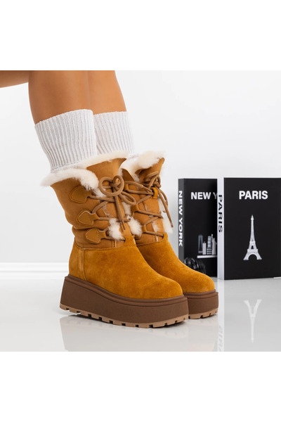 mei Women's boots made of genuine leather 3ASJN76 Yellow