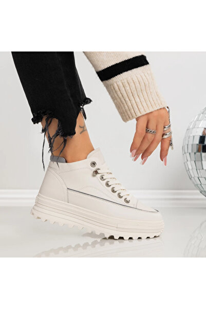 mei Γυναικείες Μπότες LF80331-2 Κρεμ-Γκρι