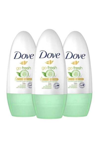 Dove Go Fresh Cucumber Roll-On Anti-Perspirant Deodorant 50 ml - Pack of 3