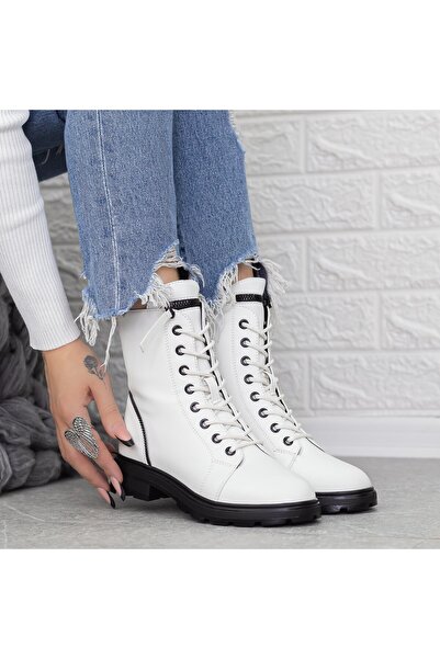 mei Women's Boots 2MX518 Black-White