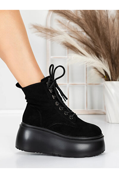 mei Ghete Dama cu Platforma 56WL16 Negru