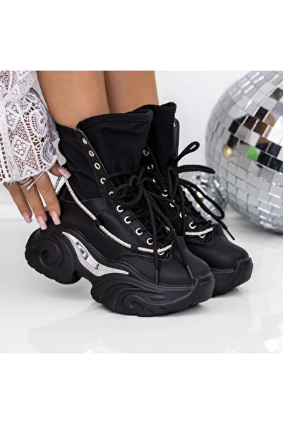 mei Γυναικείες Μπότες Πλατφόρμας 3AL5 Μαύρες