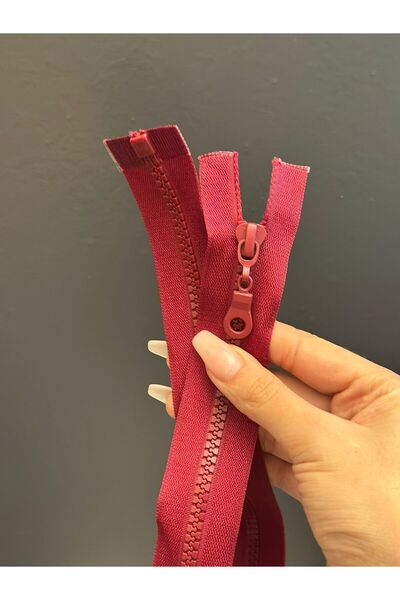 Gönülden Tasarım Fermoar roșu cu dinți 54X3 CM