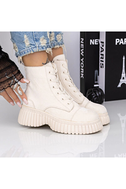 mei Γυναικείες Μπότες Πλατφόρμας 3AL87 Μπεζ