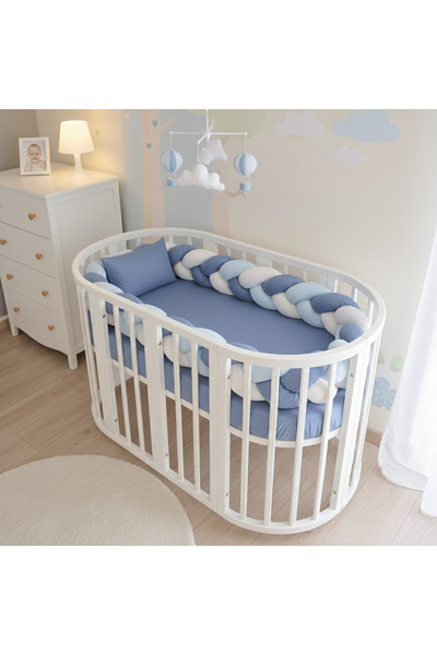 Baby Étoile Örgülü Beşik Kenar Koruma seti