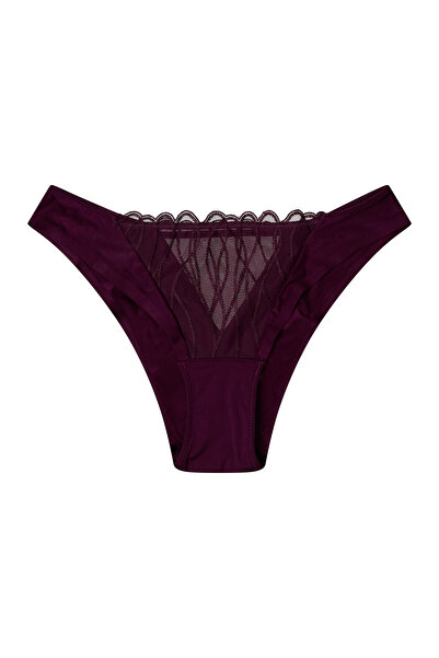 ESOTIQ Chiloți eleganți pentru femei, din poliamidă fină, cu dantelă brodată și volane, design feminin | Olyvia